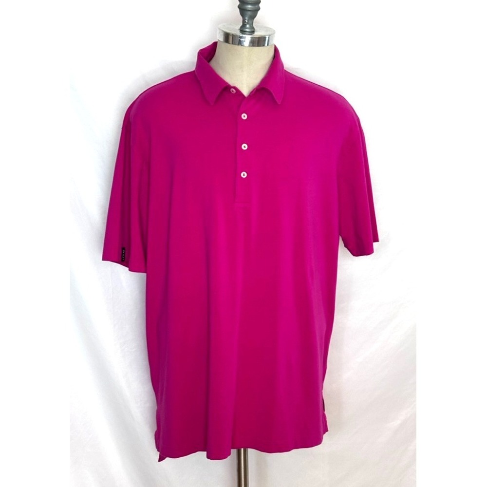 Ralph Lauren Polo Golf Shirt XL Active Fit Stretch Lisle Fuchsia 452197